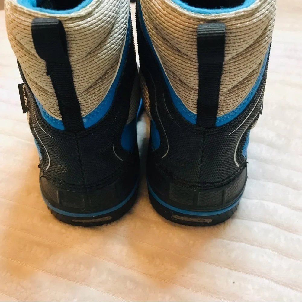 Crocs AllCast Waterproof Duck Slip-On Blue Synthetic Kids Boots boys size 10